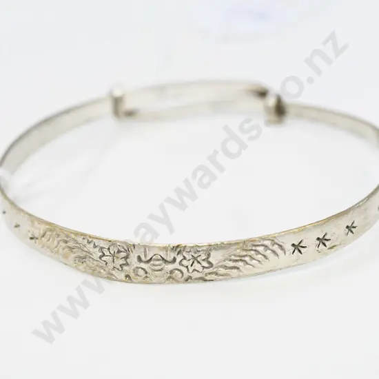 silver bangle stamped silver 925