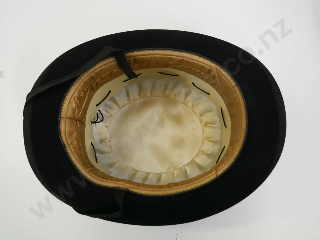 equestrian bowler hat (no markings, small-medium-ish) some wear to ribbon Image 1++