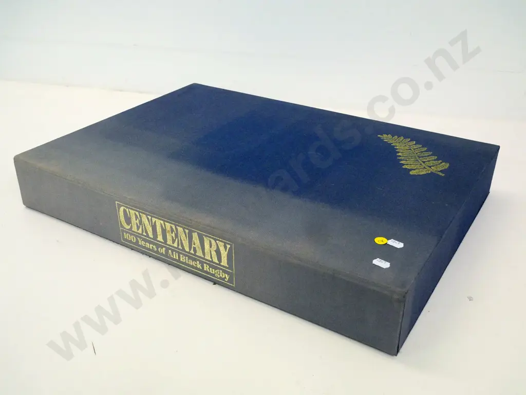 large volume in clamshell case - Centenary - 100 Years of All Black rugby, limited edition #754/1200 Moa Pub. 1984 Image 1++