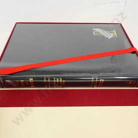 large volume in clamshell case - Men In White - New Zealand Cricket 1894-1985 limited edition #442/1200 Moa Pub. 1986
