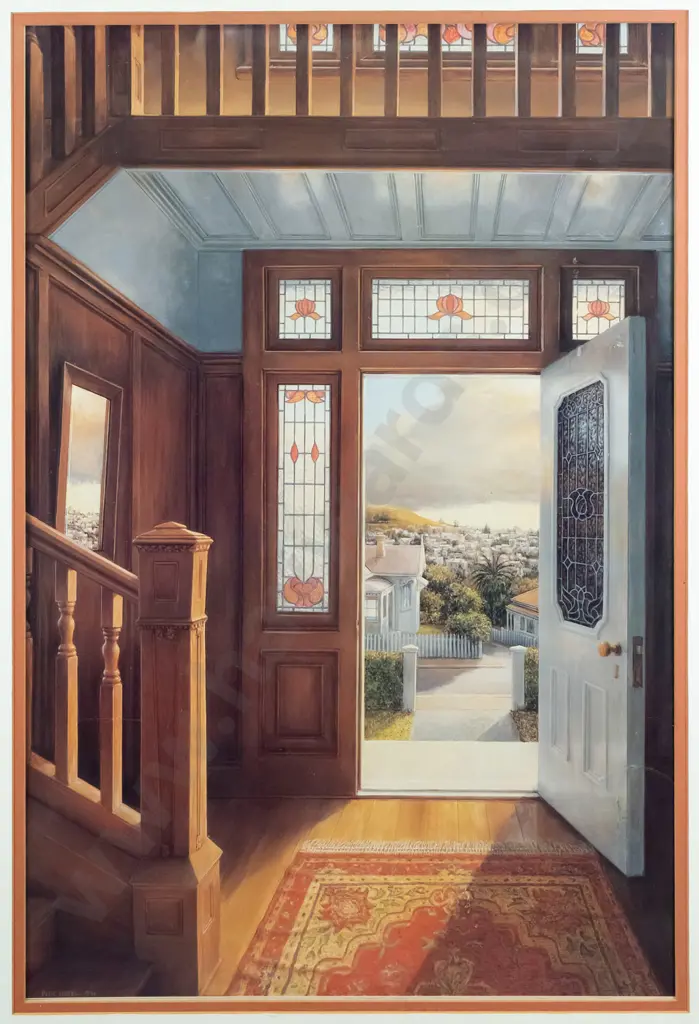 framed Peter Siddell 1984 print - "Doorway" H-680 W-450 Image 1++