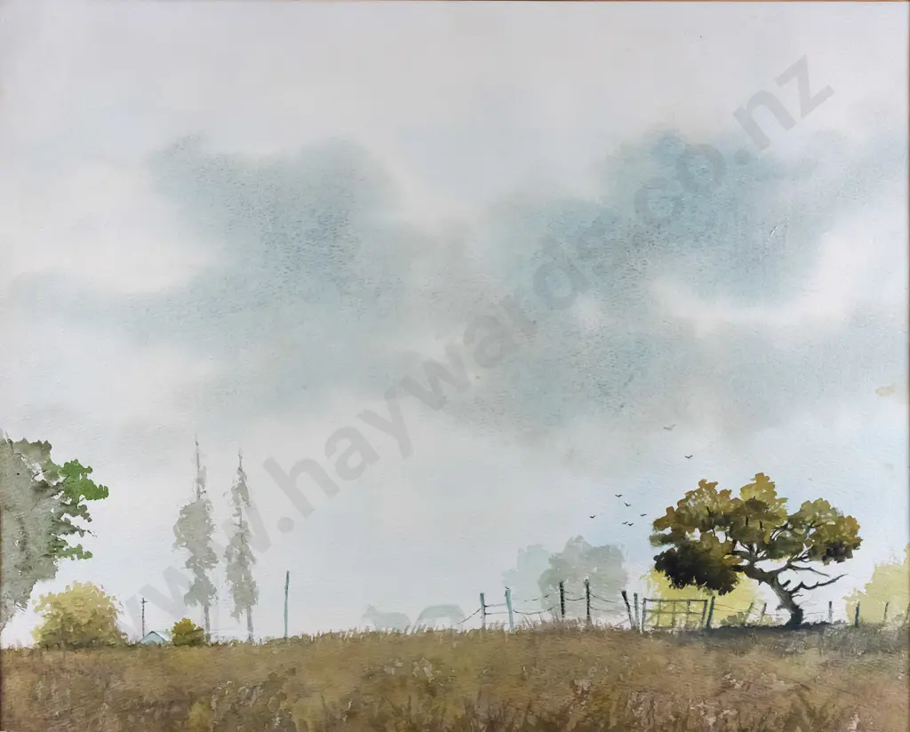 Frank Reed (attrib) - framed watercolour - landscape H-350 W-450 Image 1++
