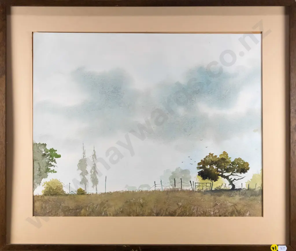 Frank Reed (attrib) - framed watercolour - landscape H-350 W-450 Image 1++