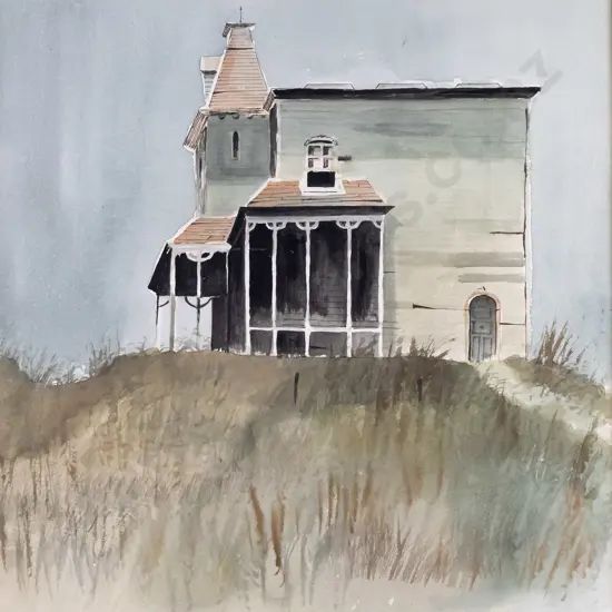Frank Reed '80 - framed watercolour - country house H-340 W-320