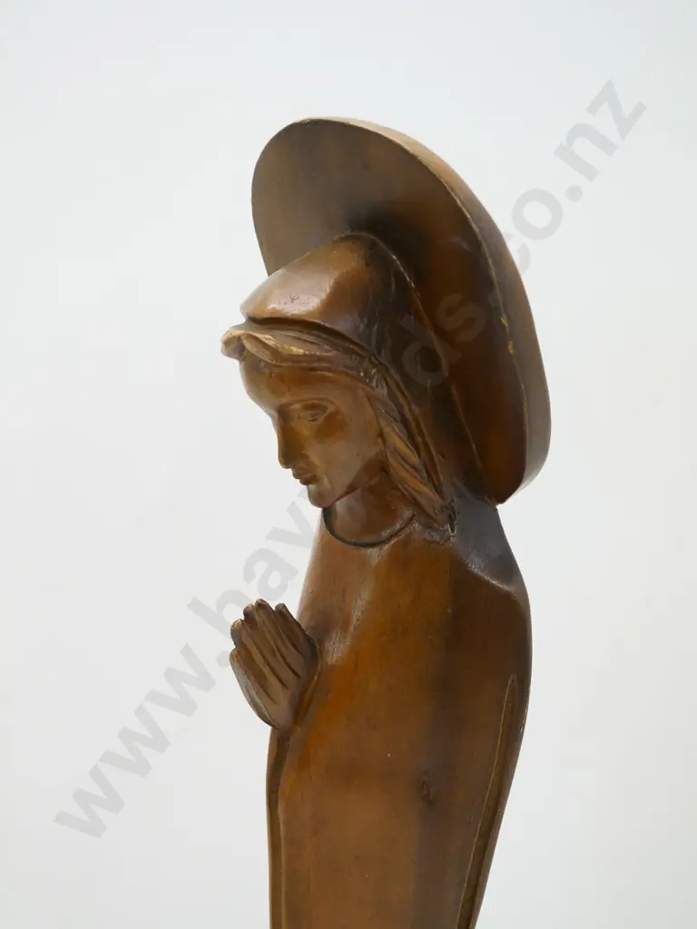 carved wood religious statue - praying Christ figure H-550 Image 1++