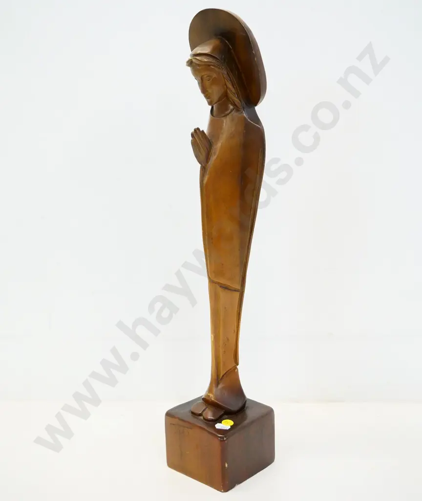 carved wood religious statue - praying Christ figure H-550 Image 1++