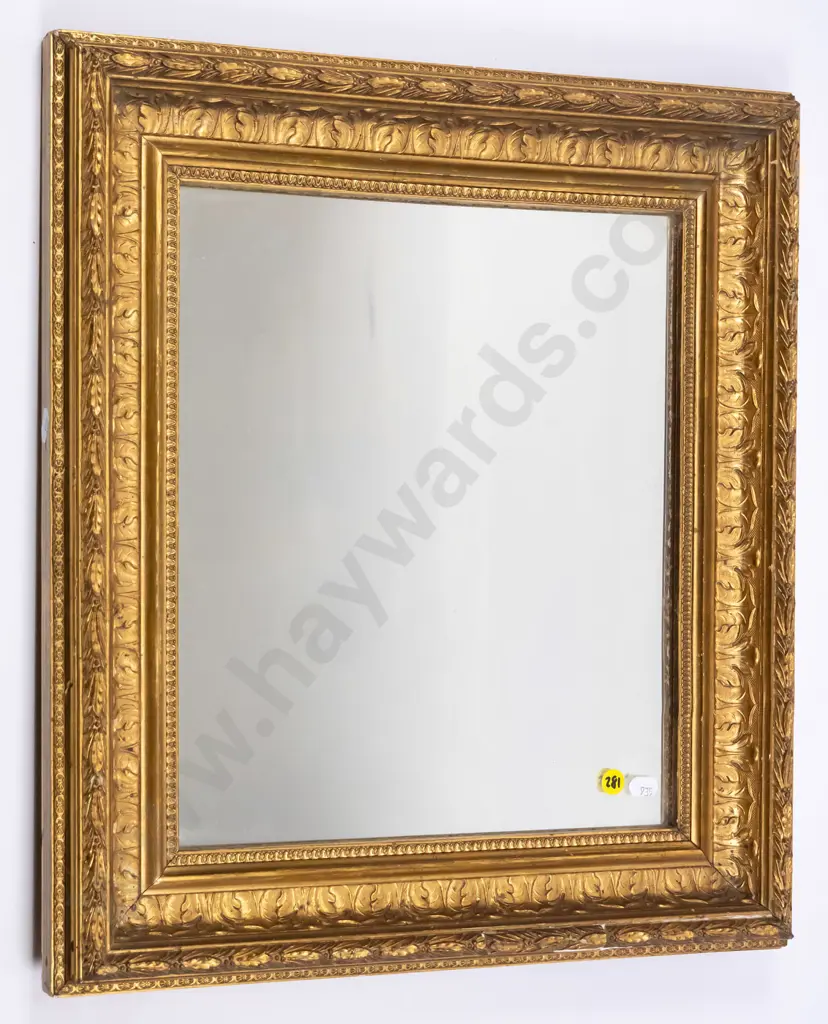 gilt framed wall mirror H-460 W-430 Image 1++