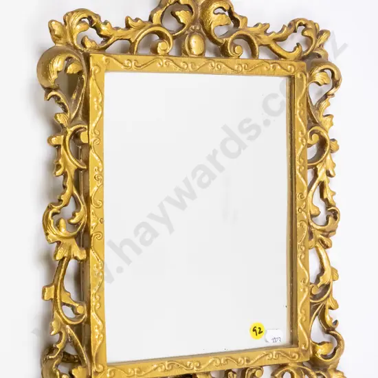 gilt framed dressing table mirror H-390 W-280