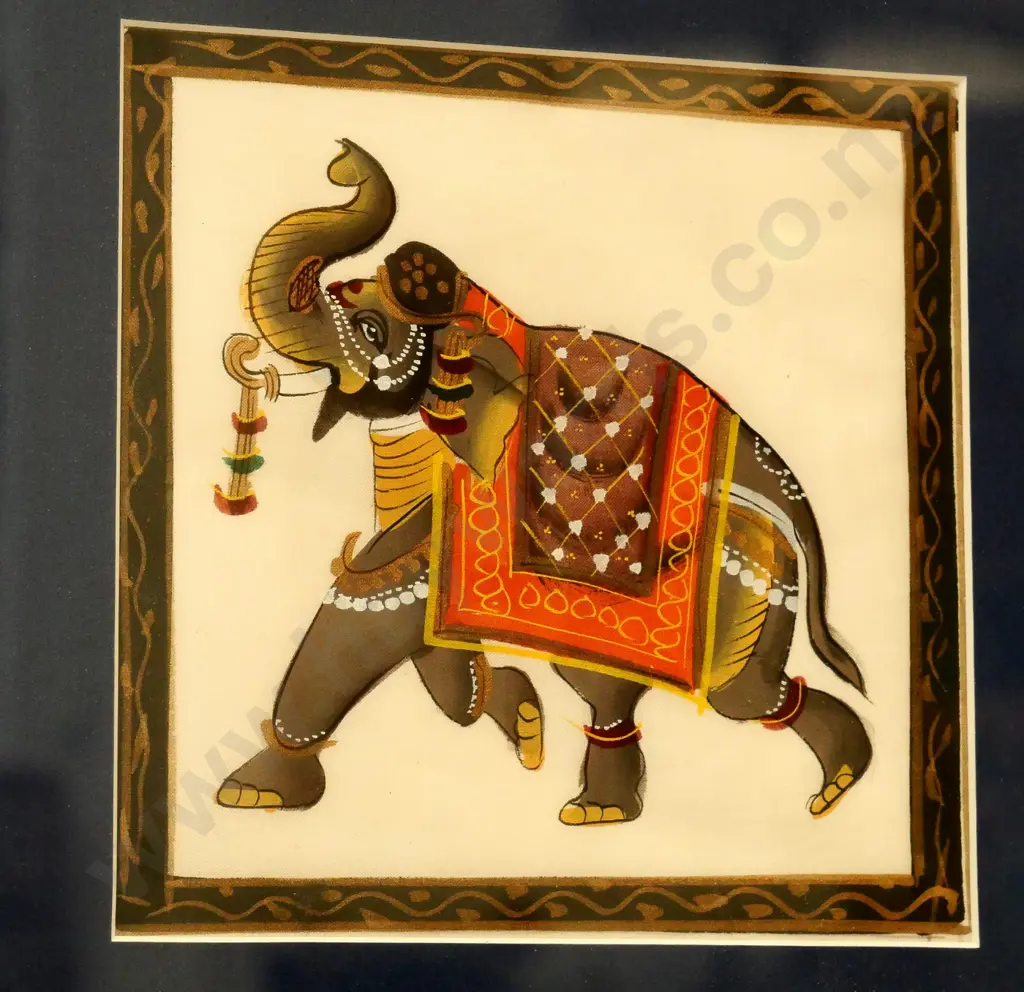 framed watercolour - elephant  H-160 W-160 Image 1++