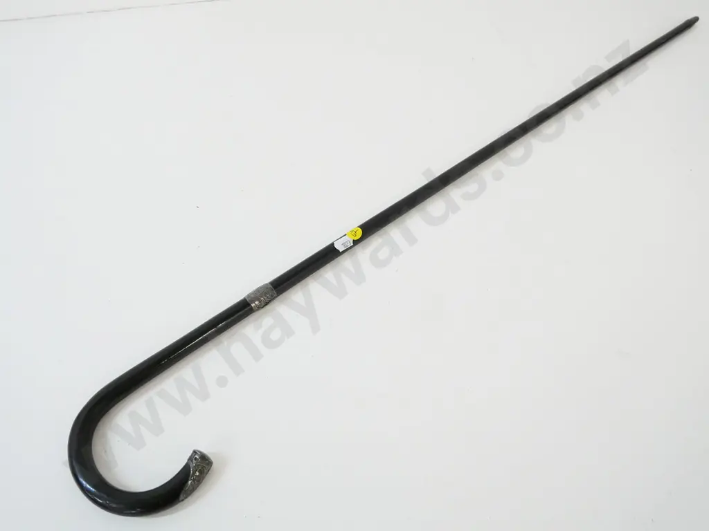 ebony walking cane with sterling silver band Image 1++