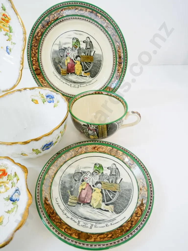 Royal Albert poppy pattern part tea set and an Adams 'Cries of London' trio Image 1++