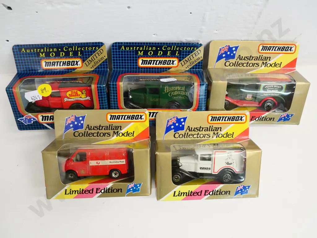 5 boxed Matchbox Australian Collector's limited edition die cast vehicles - mostly vintage delivery vans Image 1++
