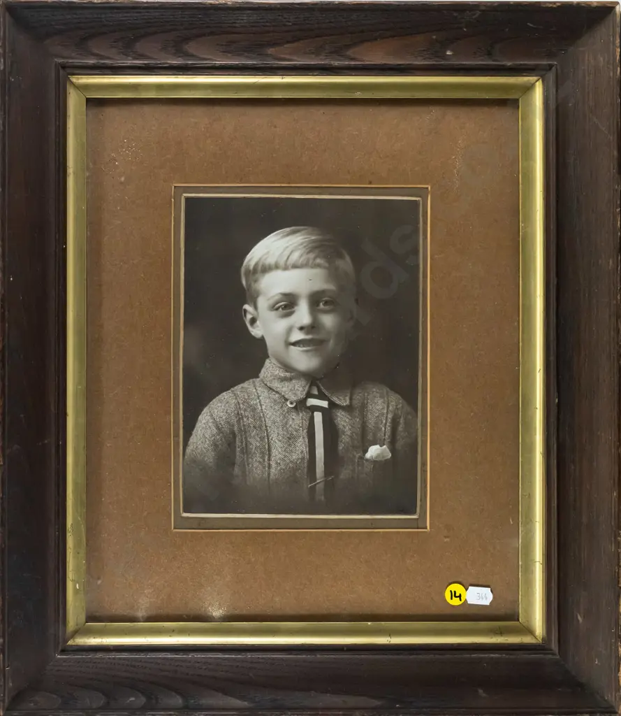 framed vintage black and white photograph - portrait H-200 W-160 Image 1++