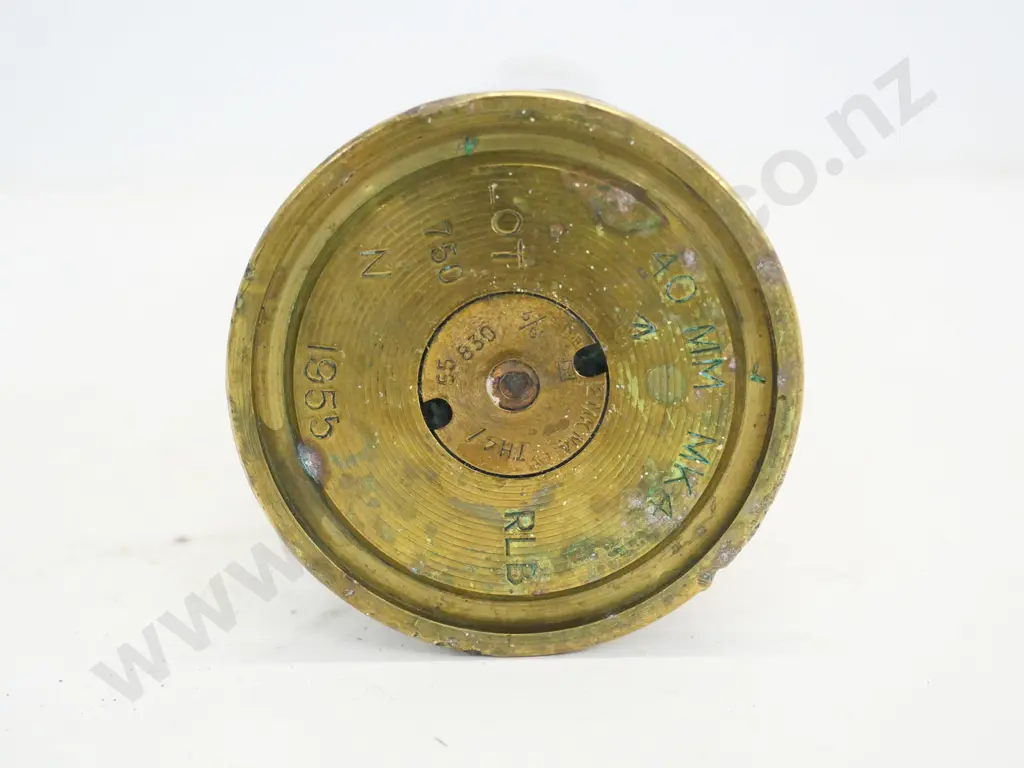 brass shell casing / vase marked '40mm MK4 1955' H-310 Image 1++