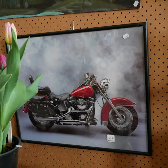 framed Harley Davidson poster print