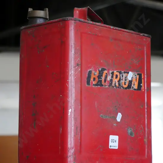vintage petrol can with brass cap