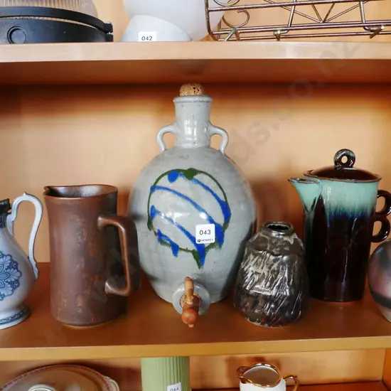 shelf; jugs, vases
