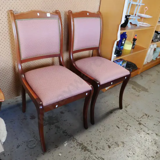 pair of mahogany chairs