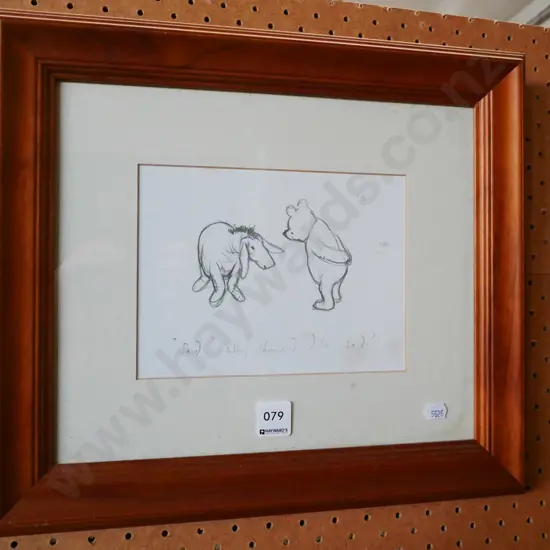 framed Winnie the Pooh print