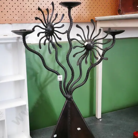 industrial metal candelabra