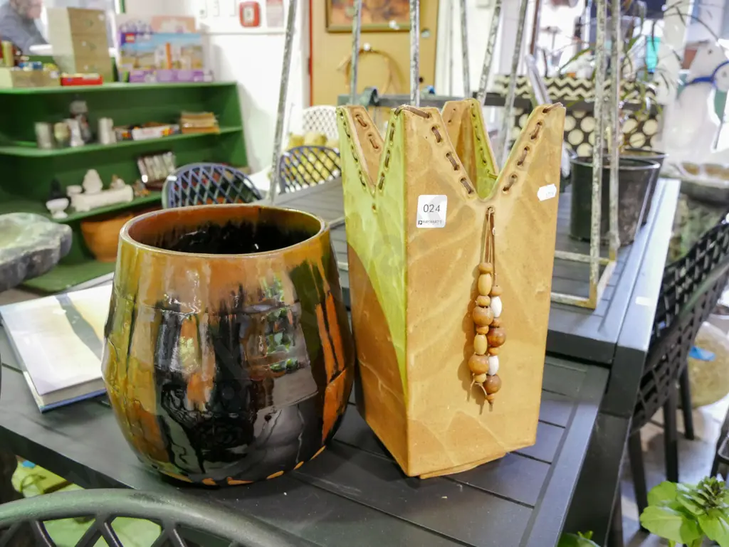 studio pottery vase, bowl Image 1++