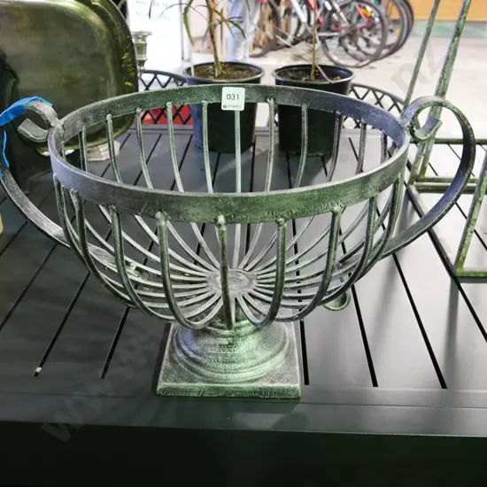 wrought metal classical style fruit bowl