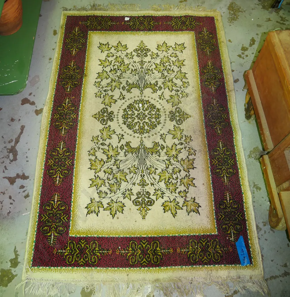 small acrylic leaf patterned floor mat L-1450 W-980 Image 1++