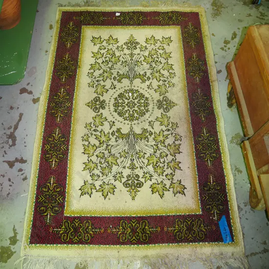 small acrylic leaf patterned floor mat L-1450 W-980