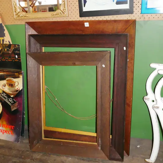 3x oak picture frames