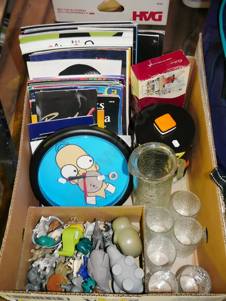 Homer Simpson wall clock, rugby programmes, water set etc Image 1++