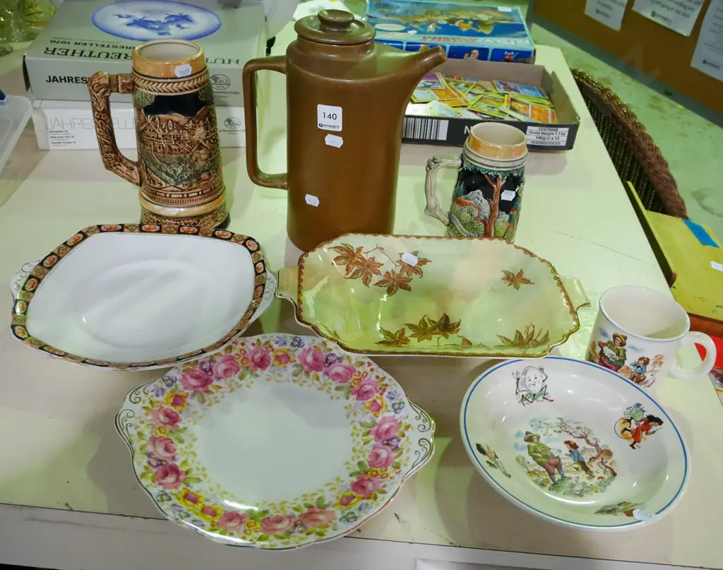 Temuka coffee pot, Maling dish, beer steins etc Image 1++