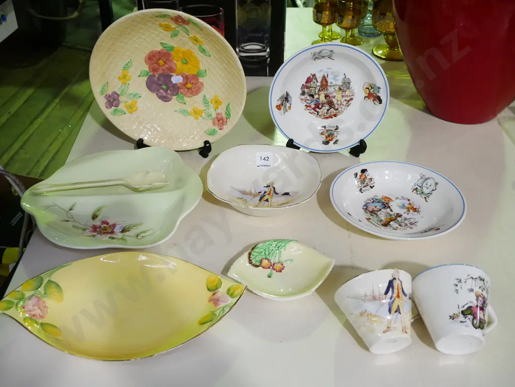 Crown Lynn nursery tale bowls, cups, plates, 1 salad server etc Image 1++