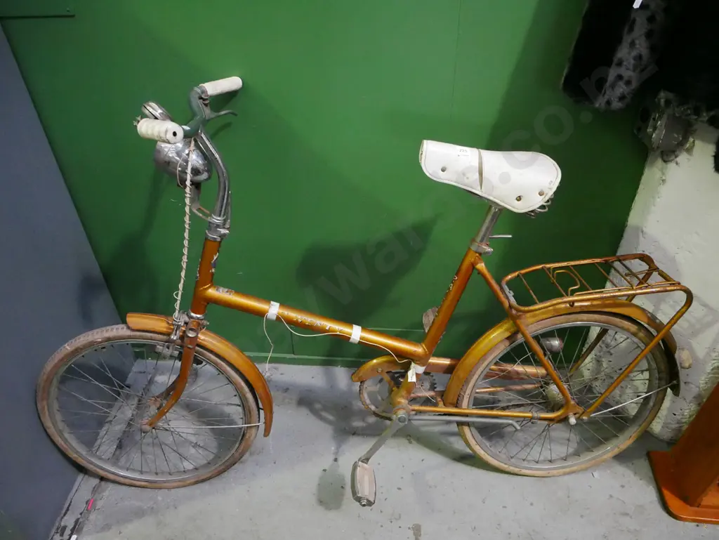 gold Raleigh 20 with Dynamo operated lights - needs attention Image 1++