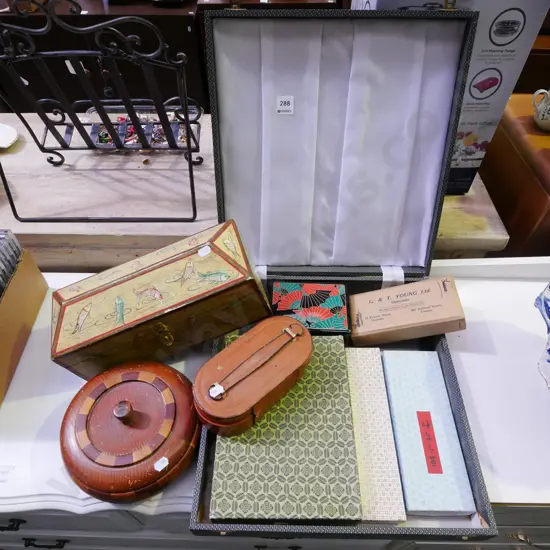 boxes, lidded canisters