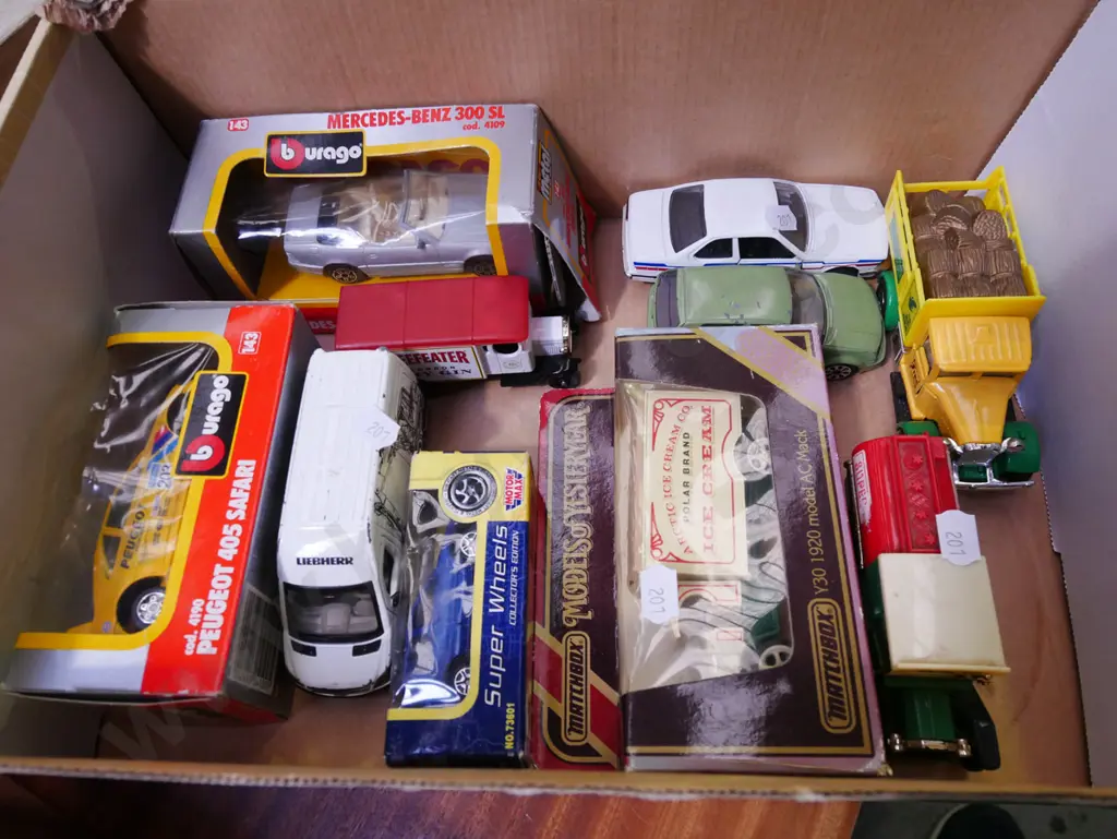 box of toy vehicles Image 1++