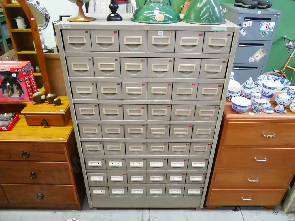 54 drawer filing cabinet, with removable drawers H- 1430, W- 900, 400 Image 1++