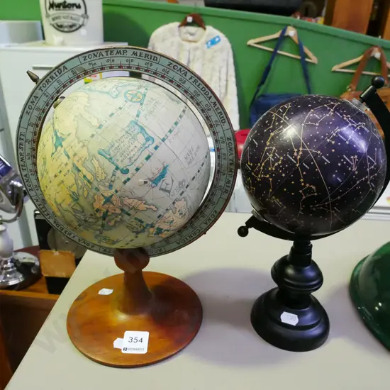 world globe, constellation star globe H-290