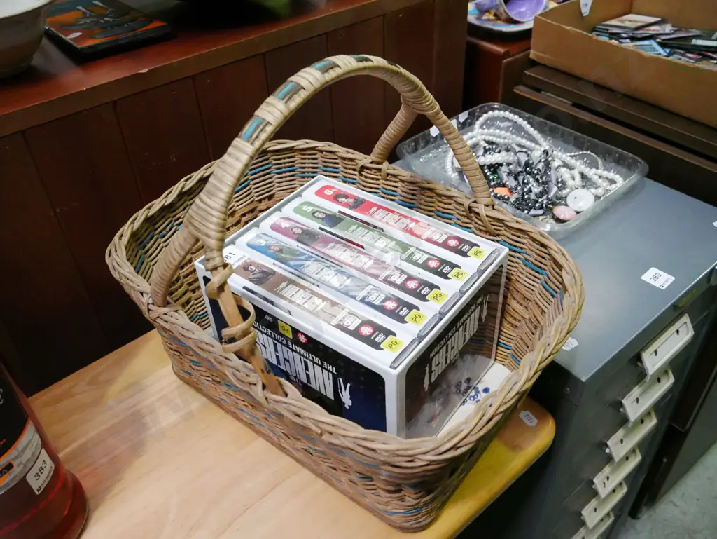 cane basket, Avengers DVD set Image 1++
