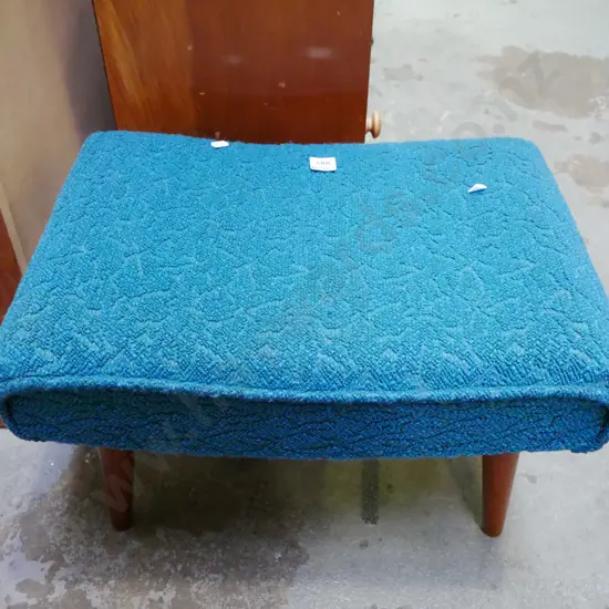 blue footstool