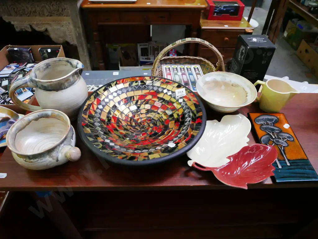 mosaic bowl, ceramic tiles, pottery items etc Image 1++