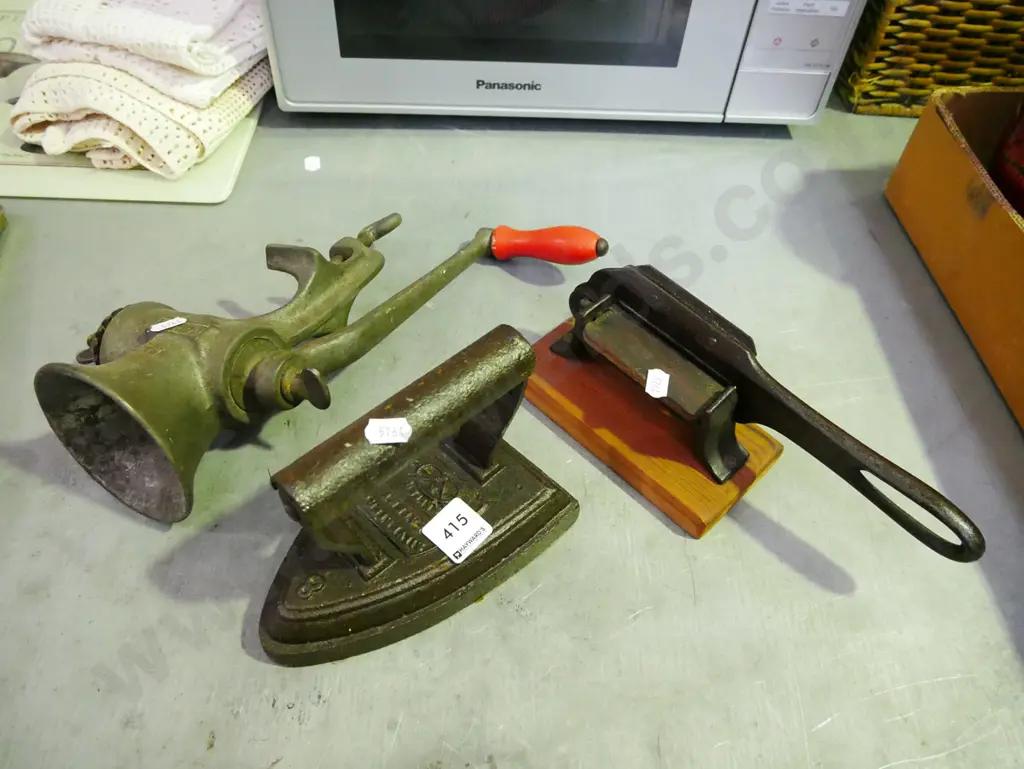 bench top mixer, sad iron, small cigar guillotine/slicer Image 1++