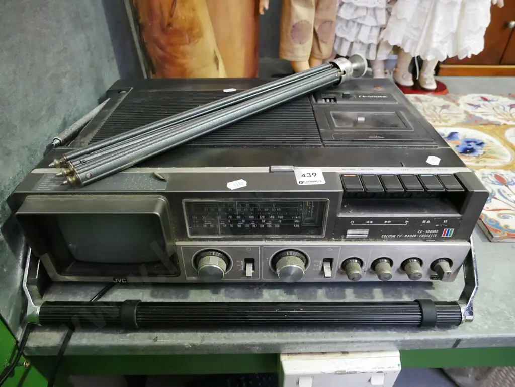 JVC portable radio/TV, vintage tripod Image 1++