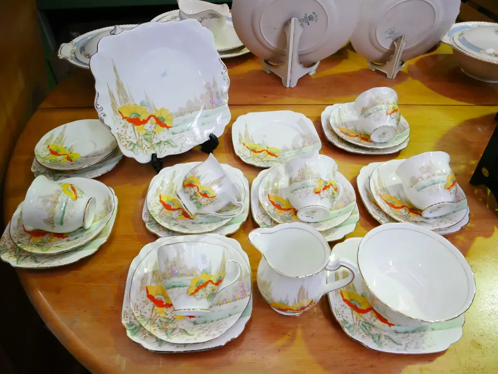 teaware; trios, cake plate etc Image 1++