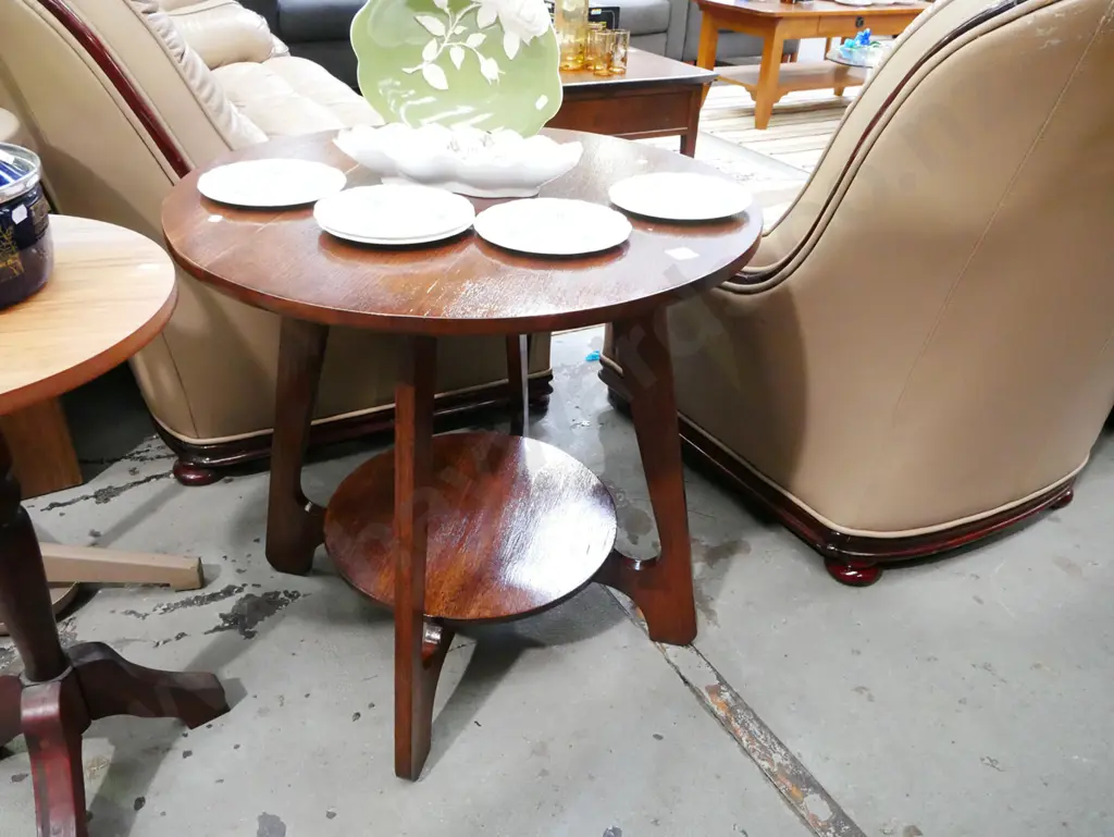 oak lamp table H-640 Diam-660 Image 1++