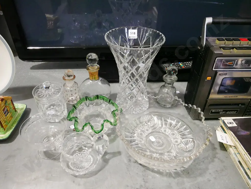 glass bowls, vases, comport, bottles etc Image 1++