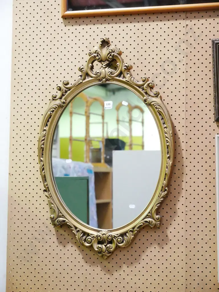 ornate gilt framed wall mirror Image 1++
