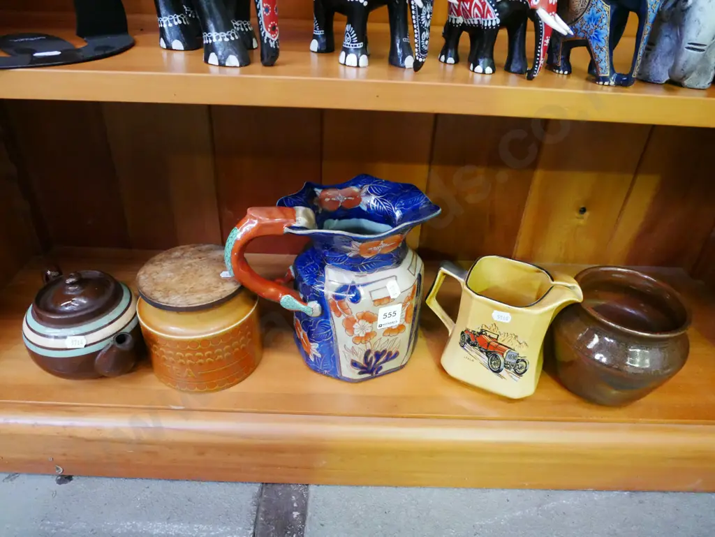 teapot, jugs, Hornby tea canister, studio pottery bowl Image 1++