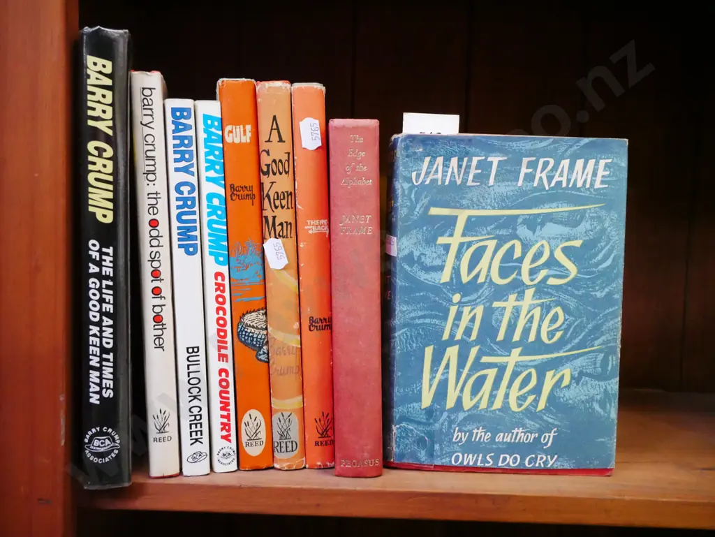 NZ books, Janet Frame, Barry Crump Image 1++
