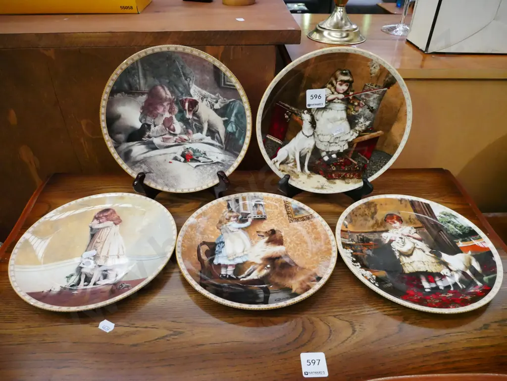5x Royal Doulton Victorian childhood plates Image 1++