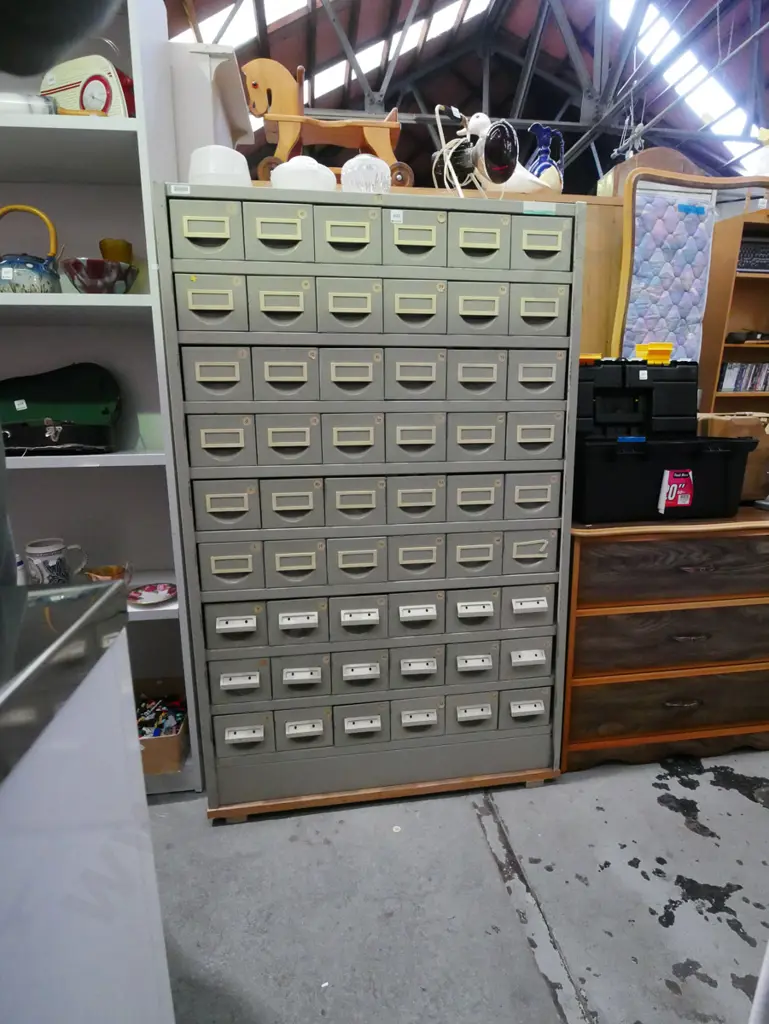 54 drawer filing cabinet, with removable drawers H- 1430, W- 900, 400 Image 1++